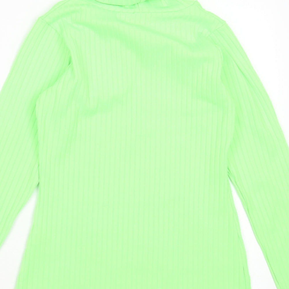 Womens UK Size 10 PRETTYLITTLETHING Green Basic T-Shirt