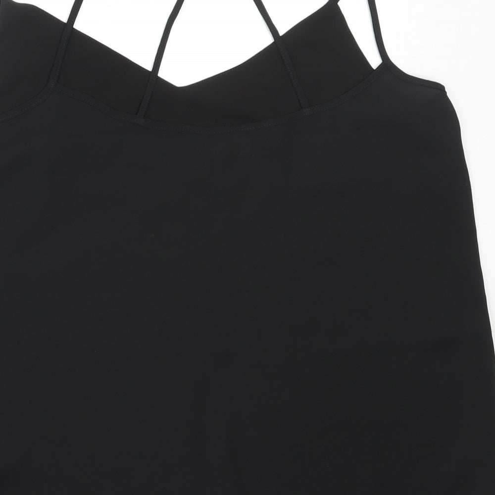Lipsy Womens Black Polyester Camisole Blouse Size 10 V-Neck