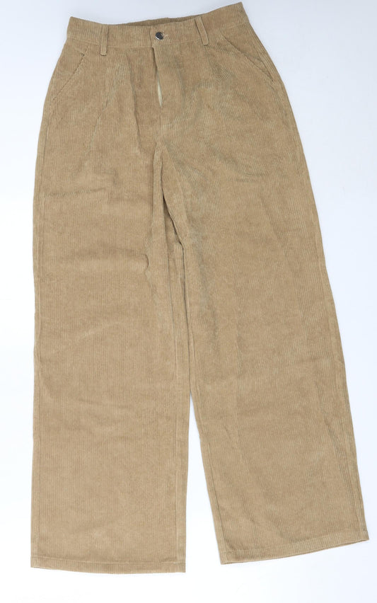 Womens UK Size XS SheIn Regular Fit Beige Trousers
