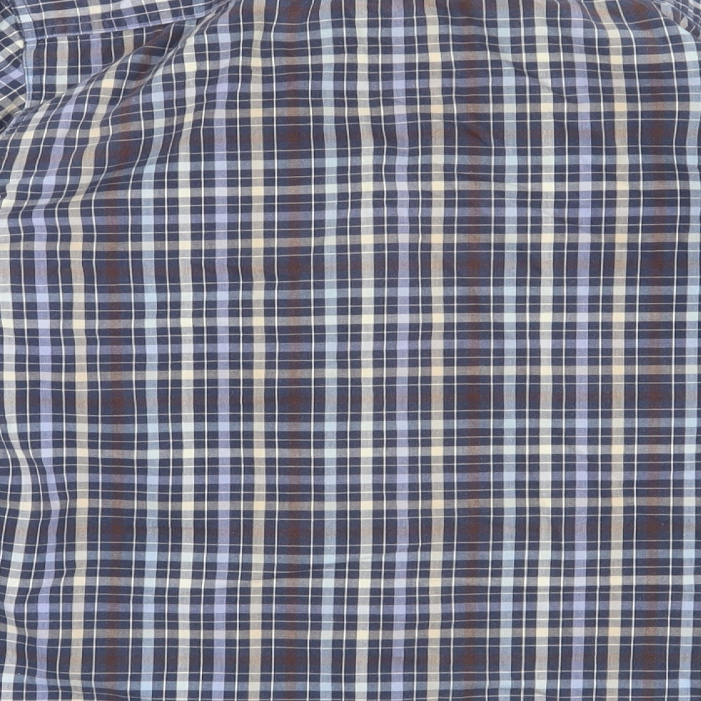 Mens UK Size S Oak valley Blue Button-Up Long Sleeve Casual Shirt