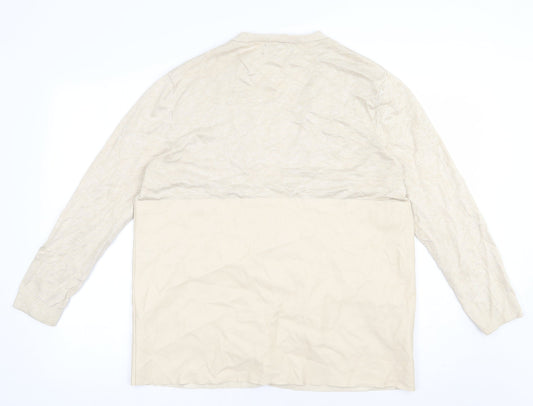 Womens UK Size S Zara Beige Cardigan Jumper