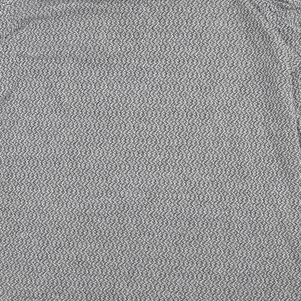 Boohoo Womens Grey Polyester A-Line Size 12 Roll Neck Pullover