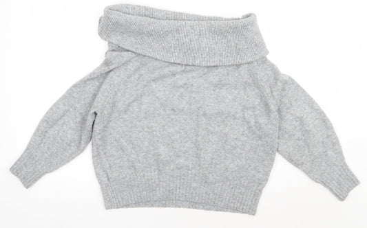 H&M Womens Grey Acrylic Pullover Sweatshirt Size XL Pullover