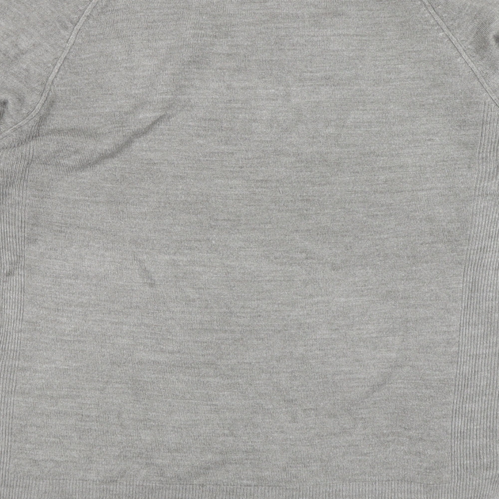 Primark Womens Grey Round Neck Acrylic Pullover Jumper Size M