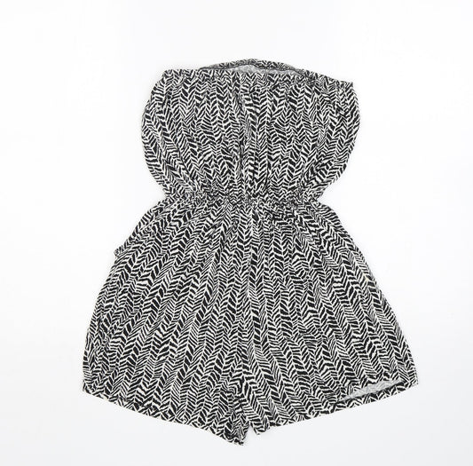 George Womens Multicoloured Animal Print Viscose Playsuit One-Piece Size XS