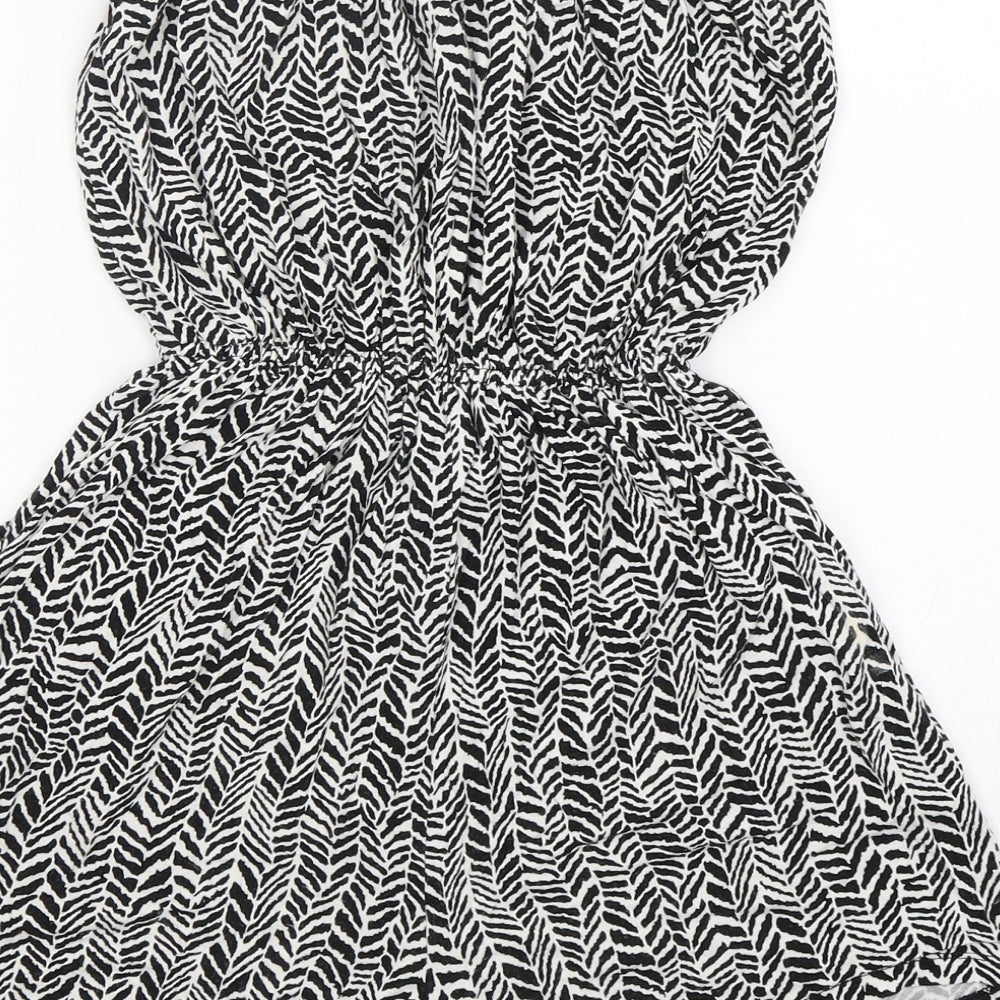 George Womens Multicoloured Animal Print Viscose Playsuit One-Piece Size XS