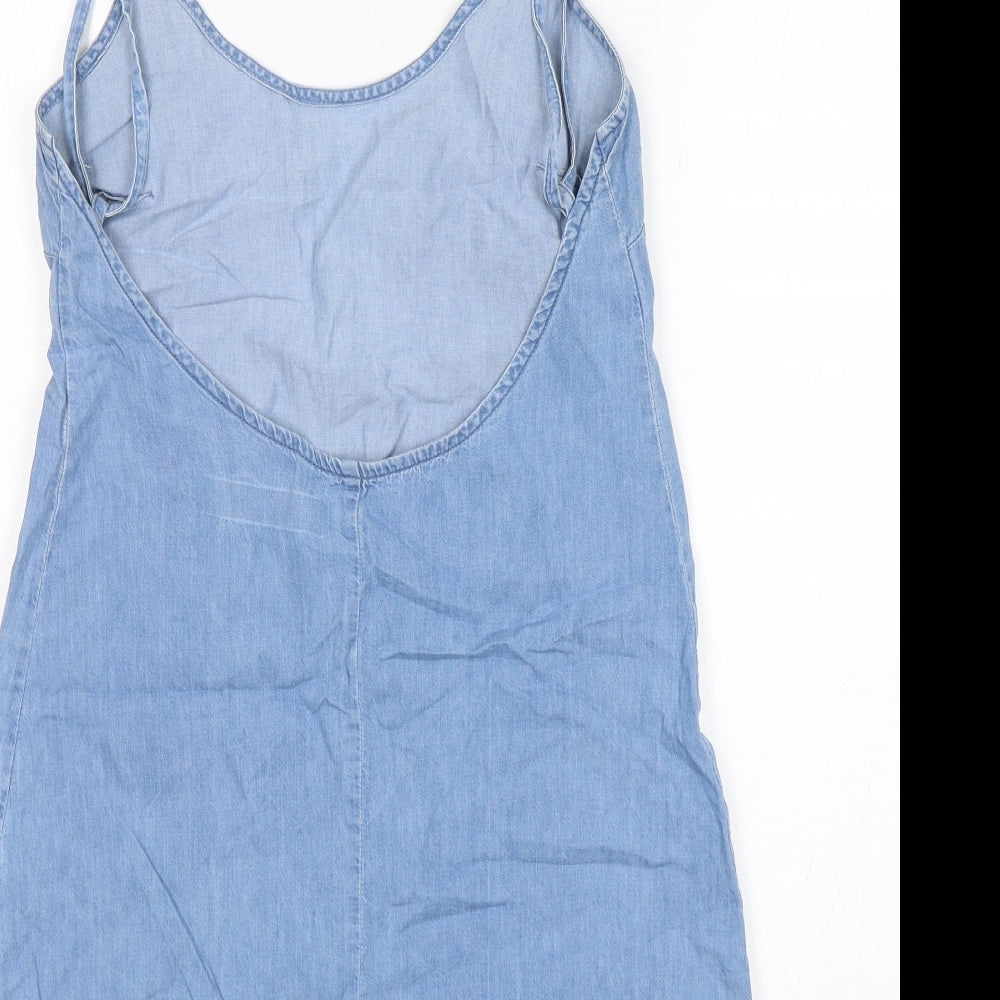 Womens UK Size 8 ASOS Blue Basic Tank