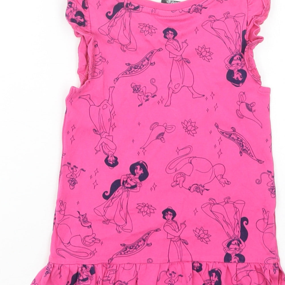 George Baby Pink Geometric Cotton Basic Blouse Size 18-24 Months Crew Neck - Aladdin