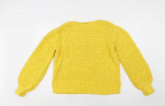Womens UK Size 8 George Yellow Pullover Jumper