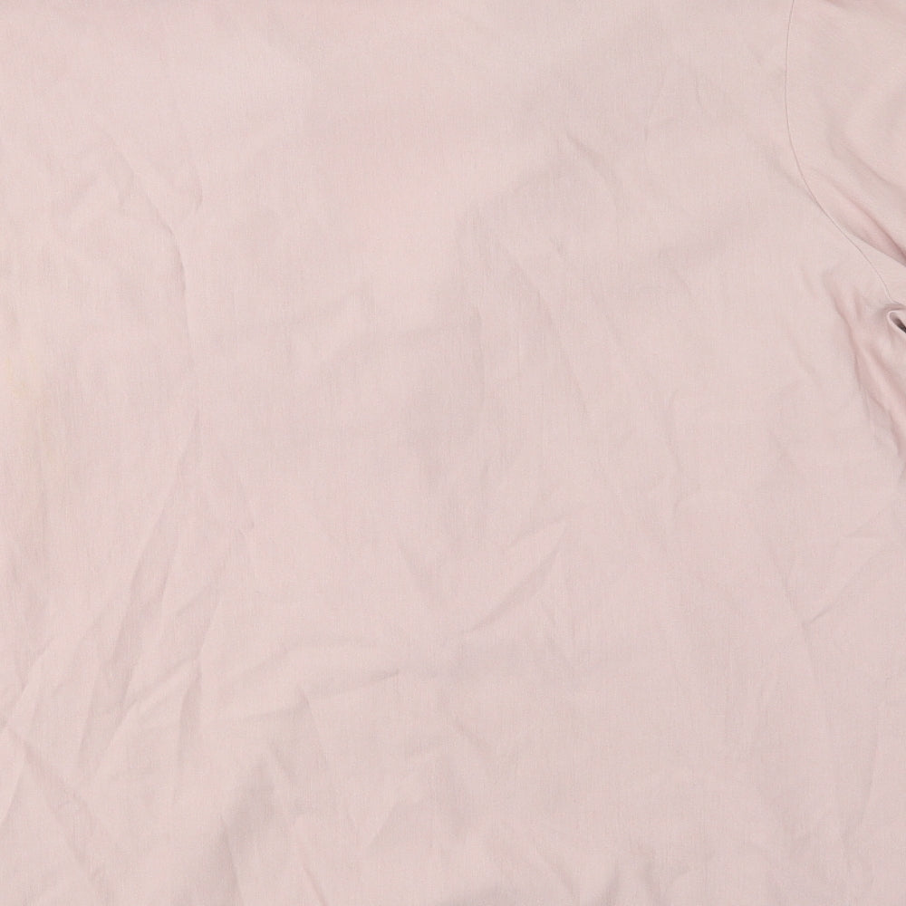 B.B. Womens Pink Viscose Basic Button-Up Size XL Collared