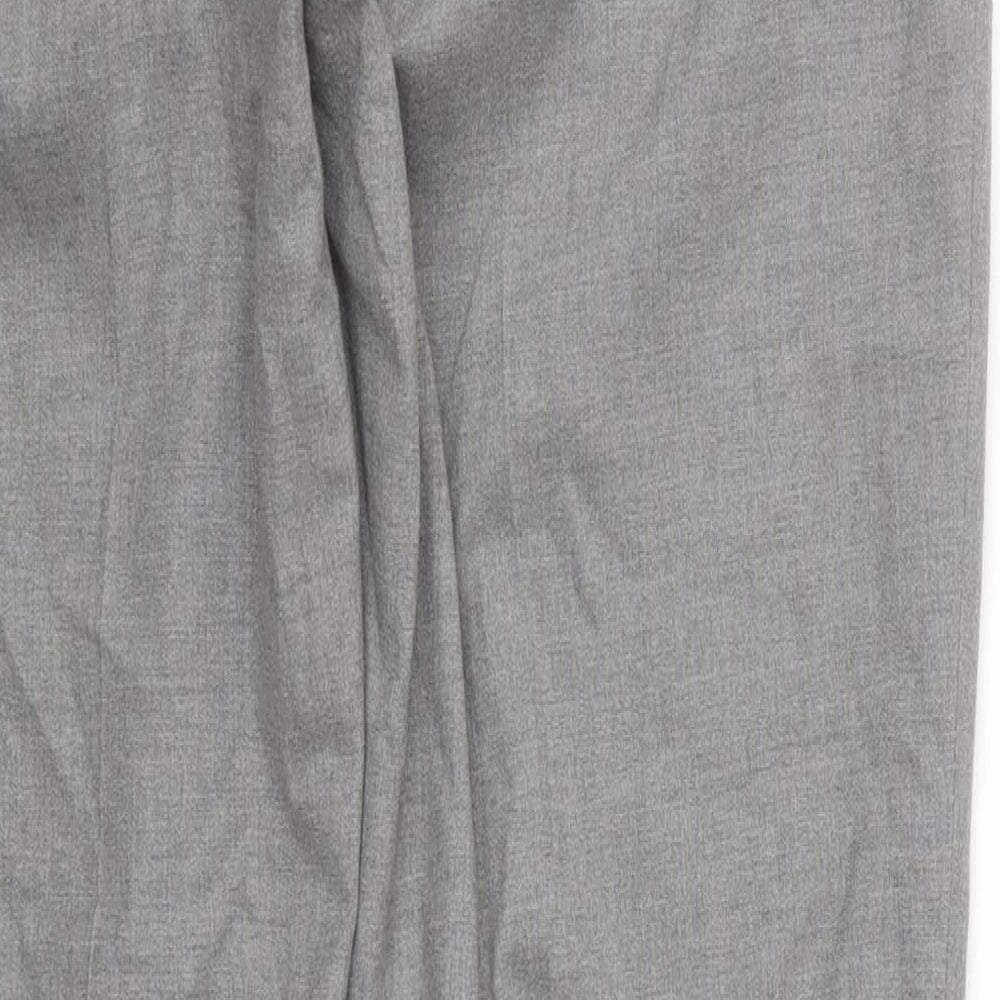 ASOS Mens Grey Polyester Trousers Size 32 L32 in Regular Hook & Eye