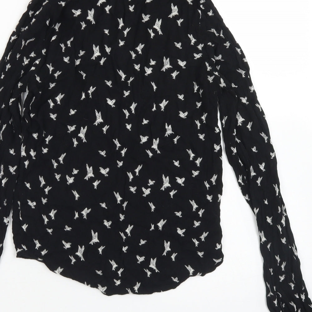 Womens UK Size 6 Divided Black Basic Blouse