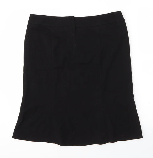Etam Womens Black  Viscose Trumpet Skirt Size 14   Zip
