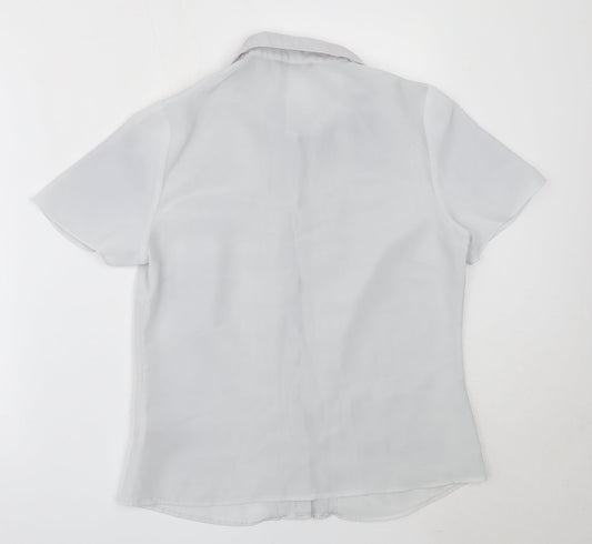 Womens UK Size 12 BM Collection Grey Basic Button-Up