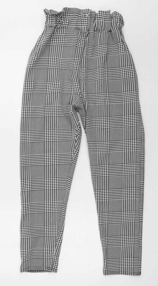 Womens UK Size 6 Misspap Regular Fit White Trousers