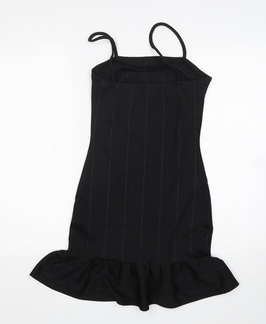 In the Style Womens Black Polyester Mini Size 8 Off the Shoulder