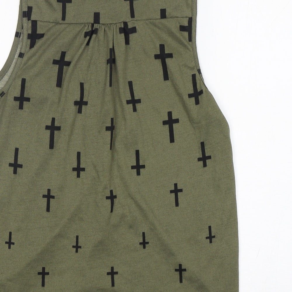 Womens UK Size 14 Atmosphere Green Basic Button-Up