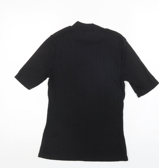 Womens UK Size S H&M Black Basic Blouse