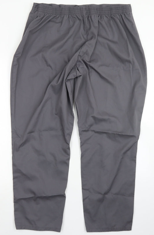 Womens UK Size 22 Alexandra Regular Fit Dress Pants Grey Trousers