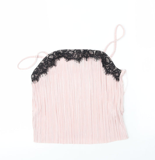 Womens UK Size 8 Miss Selfridge Pink Camisole Blouse