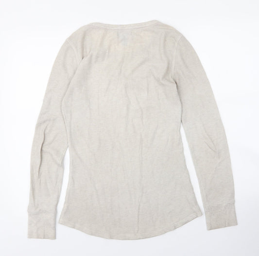 Gap Womens Beige Round Neck Cotton Pullover Jumper Size S