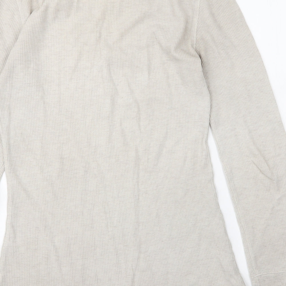 Gap Womens Beige Round Neck Cotton Pullover Jumper Size S