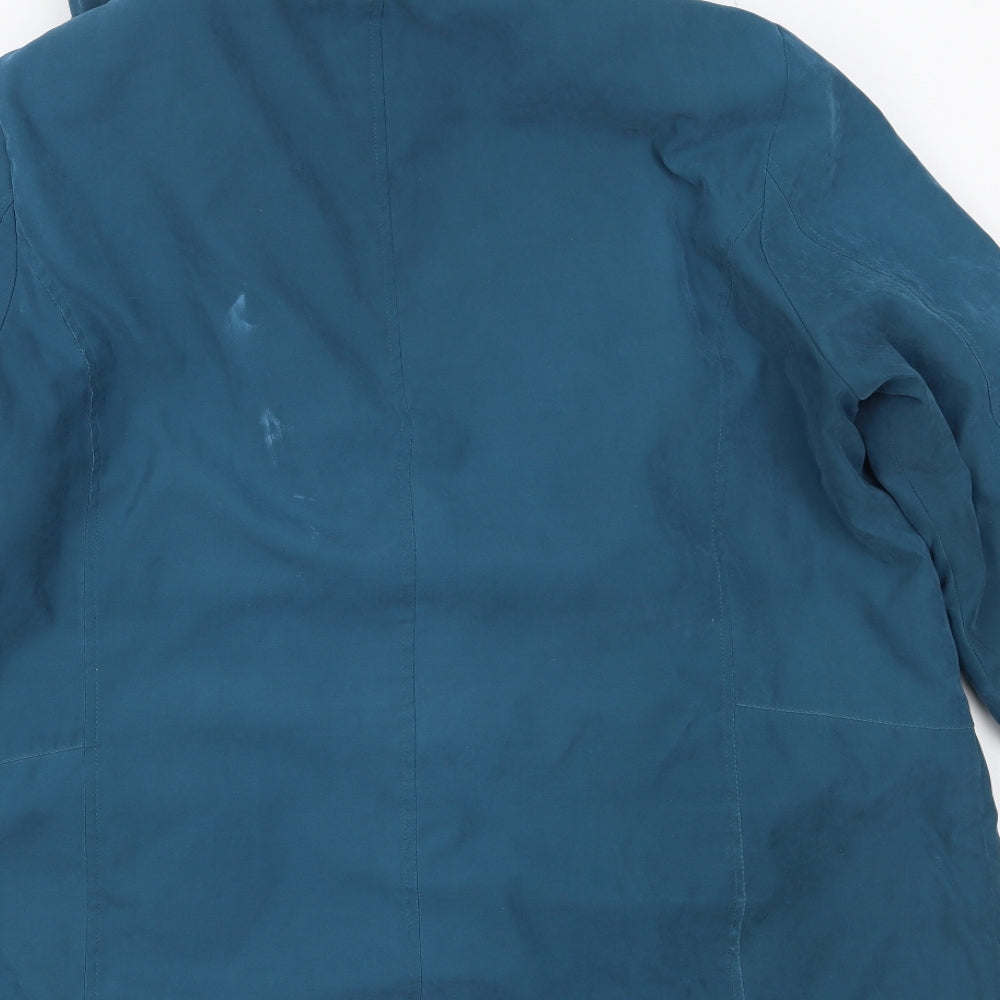 BM Womens Blue Quilted Coat Size L