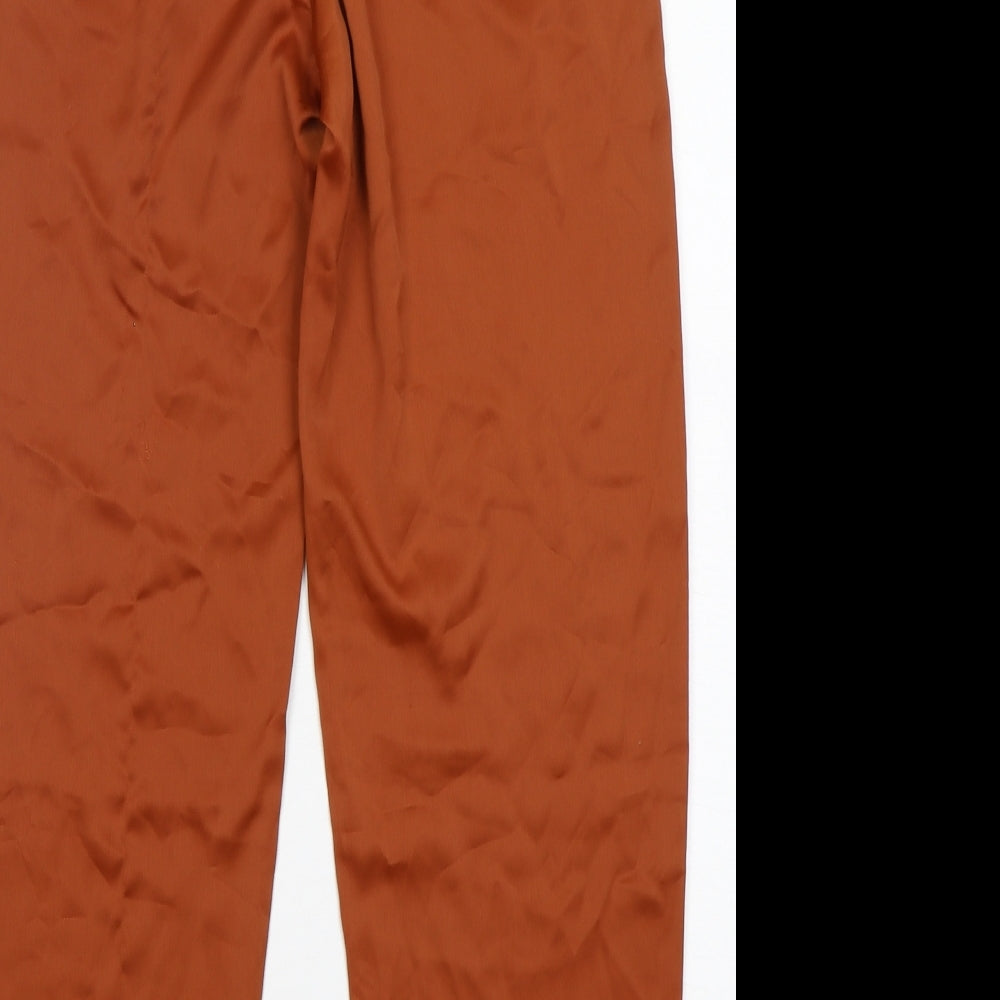 Preworn Womens Brown Polyester Harem Trousers Size 8 L28 in Regular