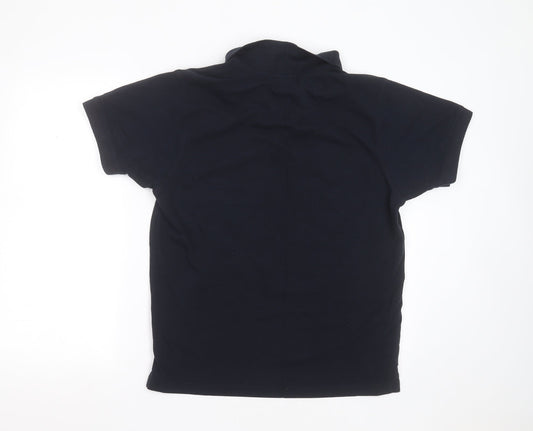 Printer Activewear Mens Blue Cotton Polo Size L Collared