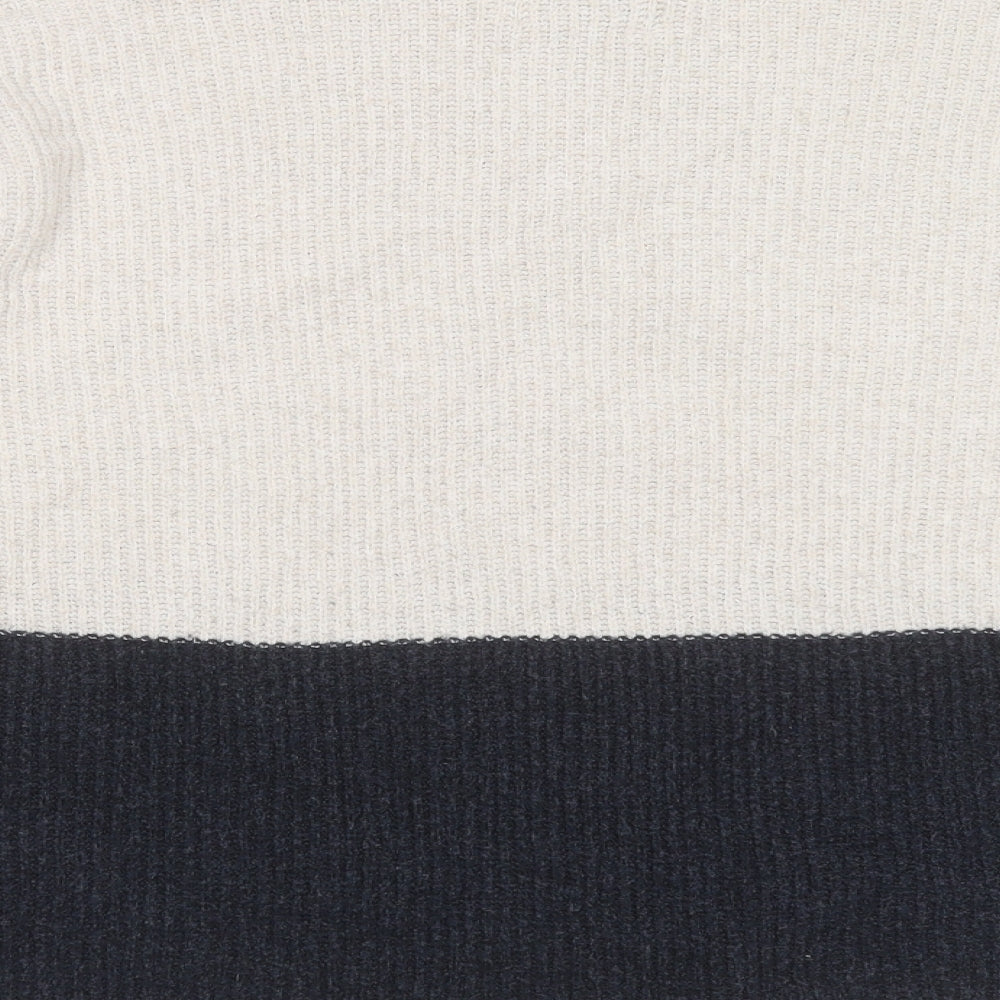Brand and care label for Only women’s beige round neck cotton jumper, size M