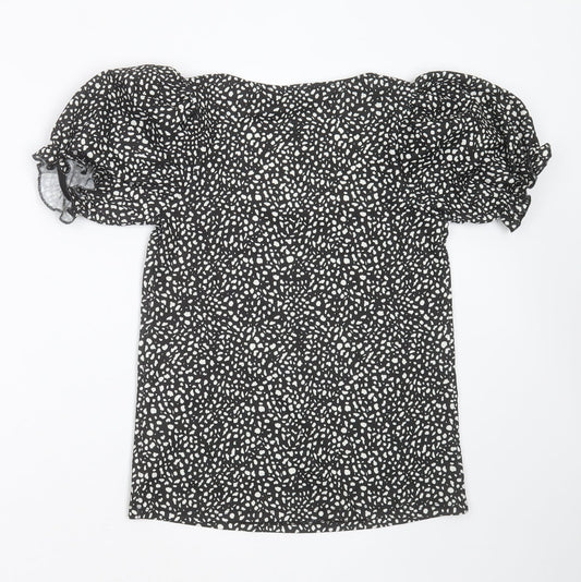Womens UK Size 6 River Island Black Basic Blouse