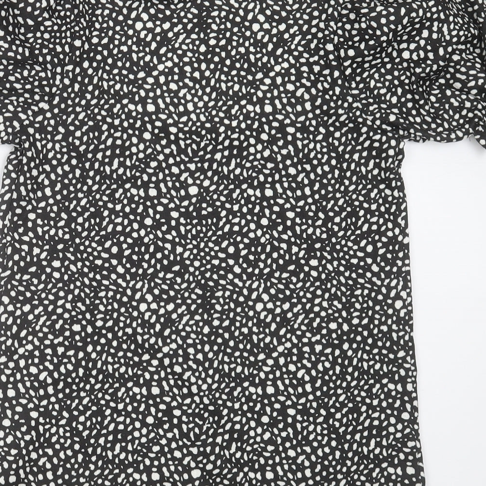 Womens UK Size 6 River Island Black Basic Blouse
