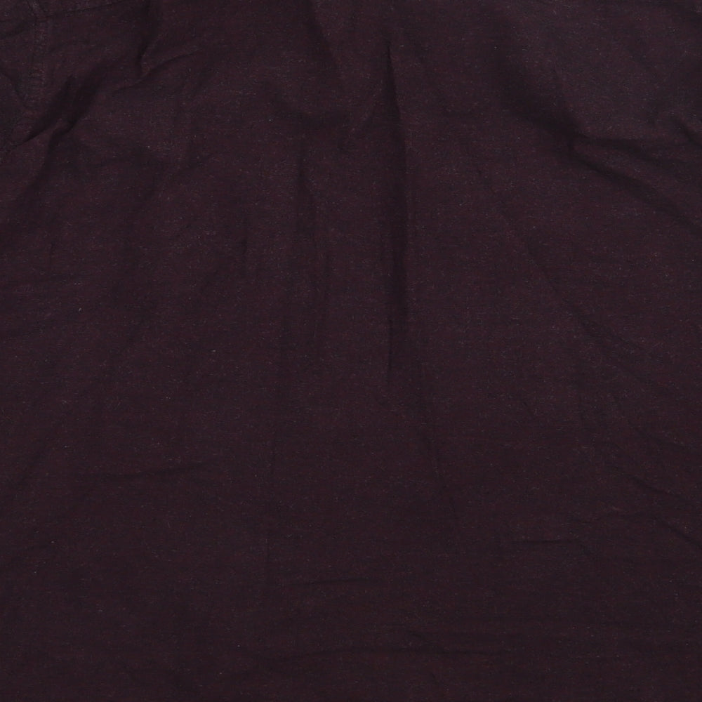 Mens UK Size L Topman Purple Button-Up Long Sleeve Casual Shirt