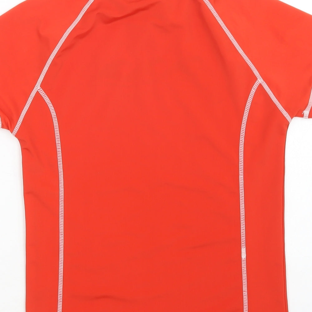 Crane Girls Red Polyester Basic T-Shirt Size 11-12 Years Mock Neck
