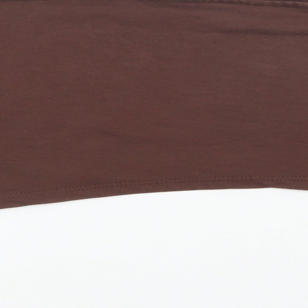 Candy Couture Girls Brown Cotton Pullover Sweatshirt Size 15 Years - Cropped