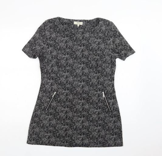 Additional front view of Papaya women’s grey polyacrylate fibre mini, size UK 12, round neck
