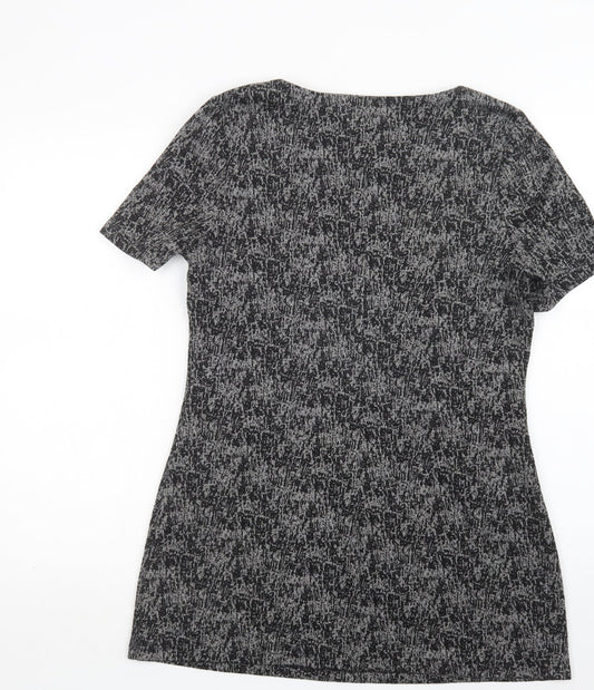 Papaya Womens Grey Polyacrylate Fibre Mini Size 12 Round Neck