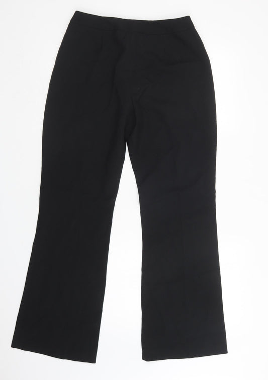 Womens UK Size 12 For Women Regular Fit Dress Pants Black Trousers
