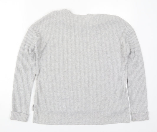 Primark Womens Grey Round Neck Polyester Pullover Jumper Size 6