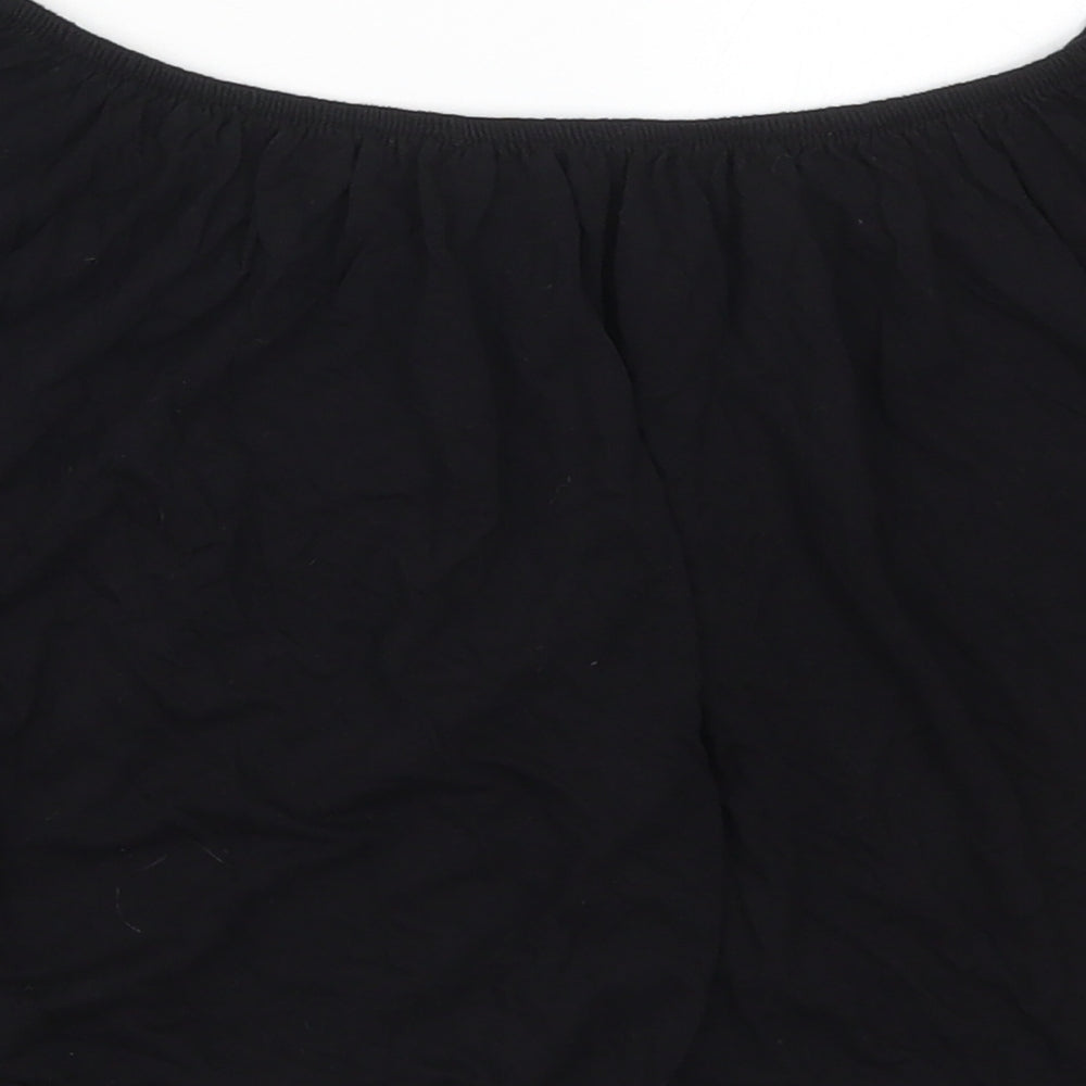 Womens UK Size 6 Atmosphere Black Basic T-Shirt
