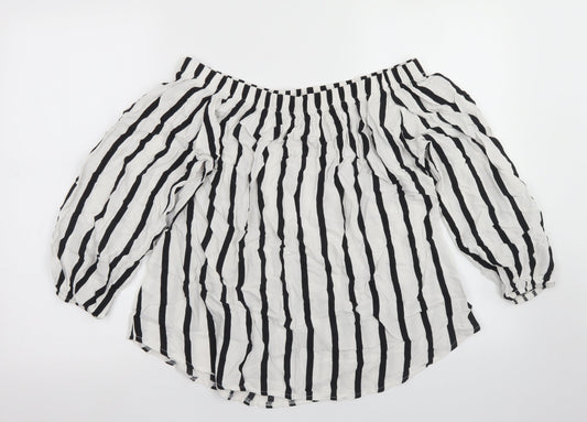 Womens UK Size 10 Select White Cropped Blouse