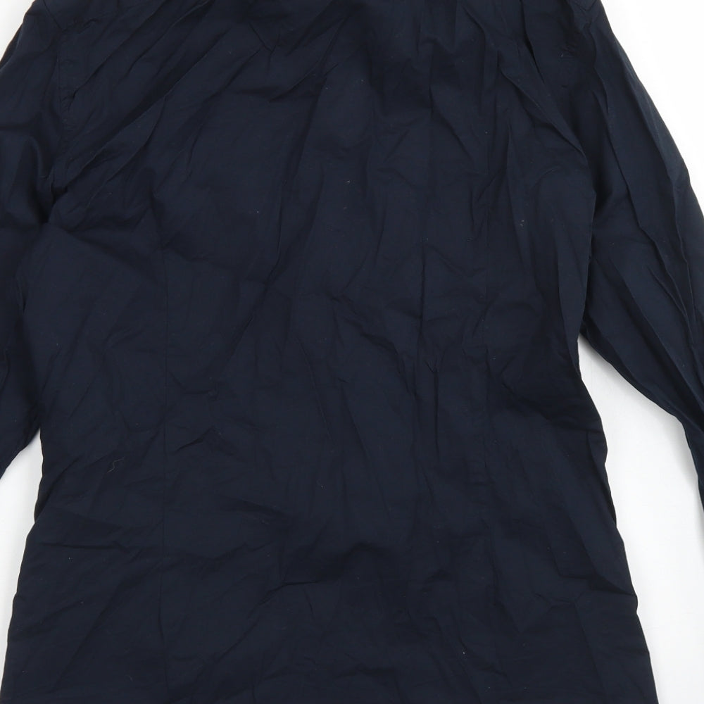 ASOS Mens Blue Cotton Button-Up Size M Collared Button