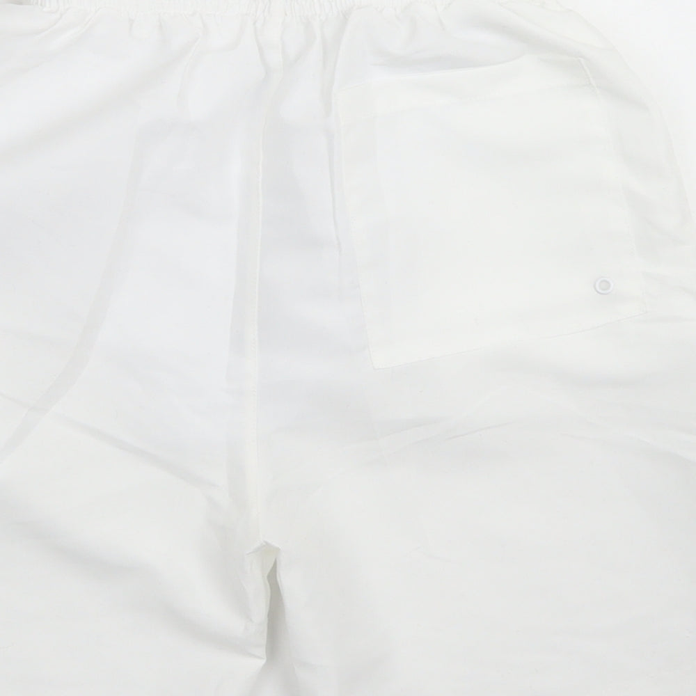 Aeropostale Mens White Polyester Athletic Shorts Size XS L6 in Regular Drawstring