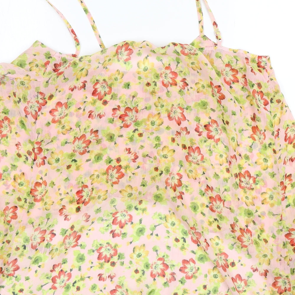 Womens UK Size 14 Miss Selfridge Multicoloured Basic Blouse