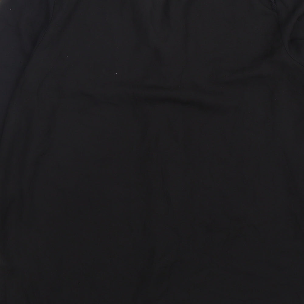 Primark Womens Black Polyester Basic Button-Up Size 12 V-Neck