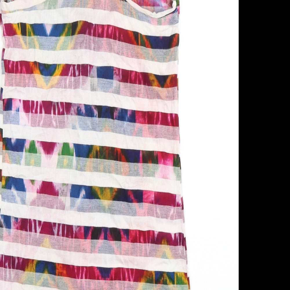 Womens UK Size 8 Preworn Multicoloured Basic Tank