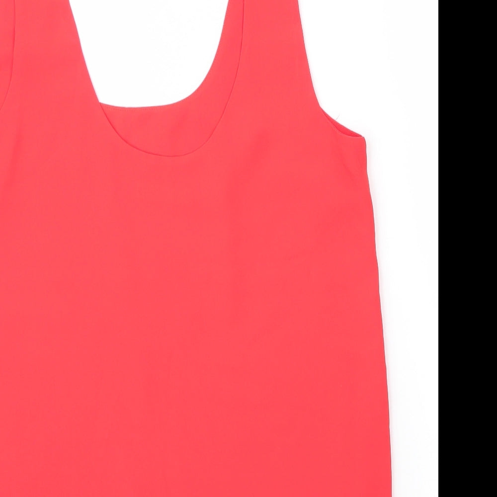 Womens UK Size 12 Oasis Red Basic Blouse