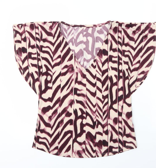 Womens UK Size 8 Debenhams Purple Basic Blouse
