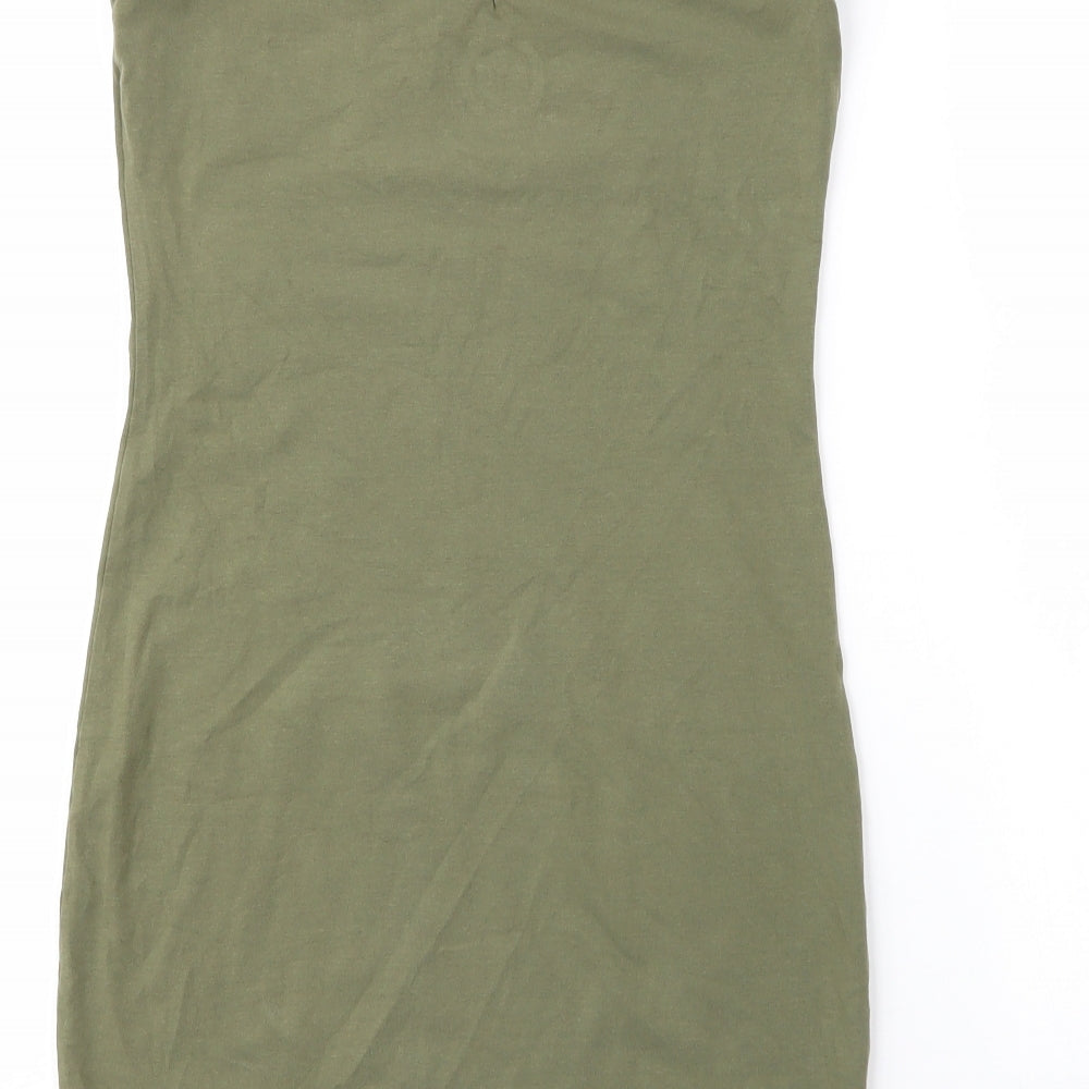 AJC Womens Green Cotton Tank Dress Size 6 Round Neck