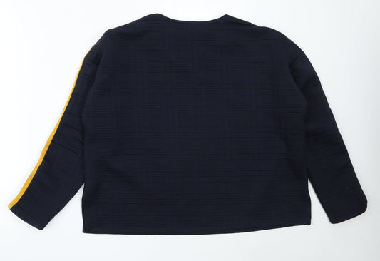 Primark Womens Blue Round Neck Polyester Pullover Jumper Size M